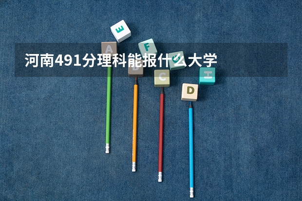 河南491分理科能报什么大学