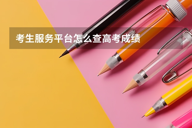 考生服务平台怎么查高考成绩