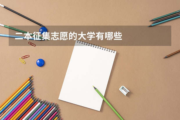 二本征集志愿的大学有哪些