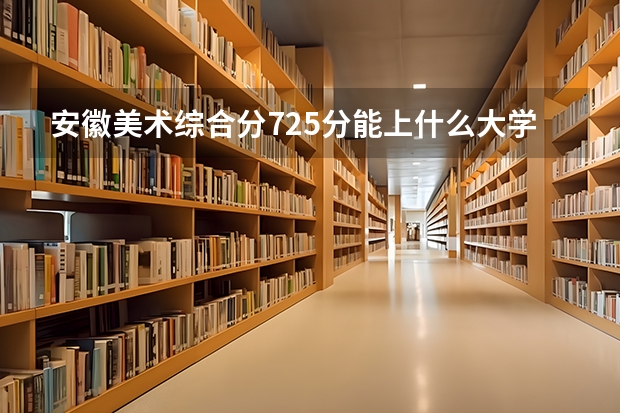 安徽美术综合分725分能上什么大学
