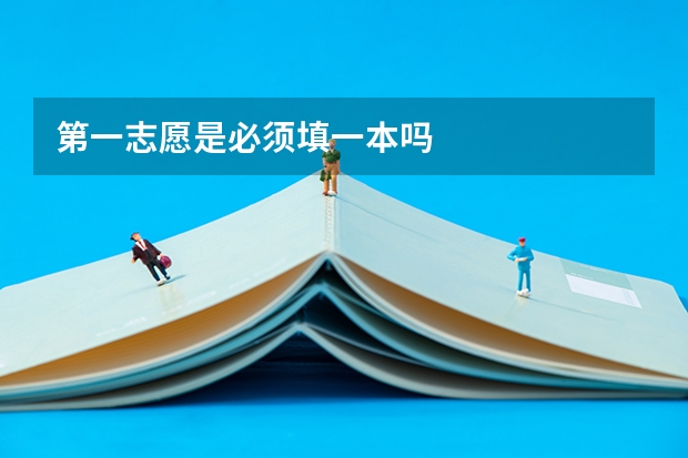 第一志愿是必须填一本吗
