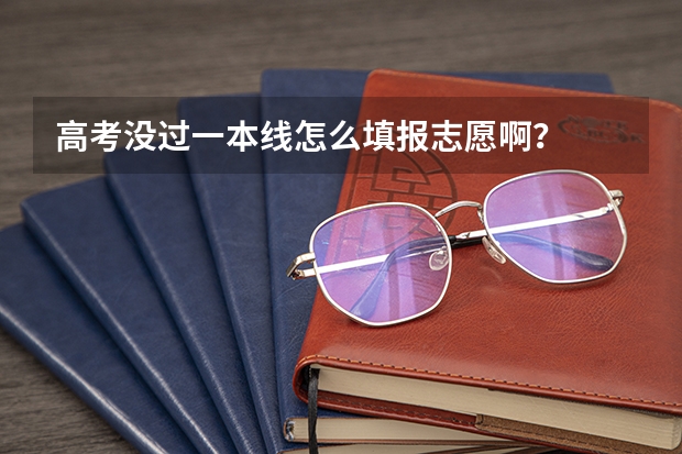 高考没过一本线怎么填报志愿啊？