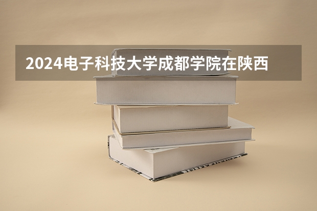 2024电子科技大学成都学院在陕西高考招生计划介绍