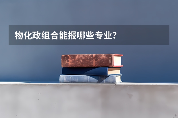 物化政组合能报哪些专业？