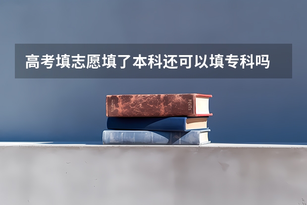 高考填志愿填了本科还可以填专科吗