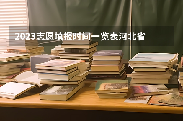 2023志愿填报时间一览表河北省 河北专科批志愿填报时间