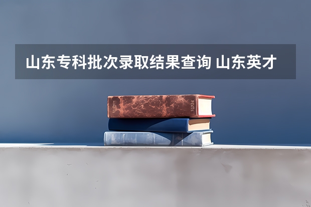 山东专科批次录取结果查询 山东英才学院专升本录取结果查询系统地址？
