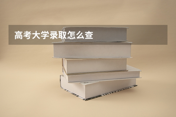 高考大学录取怎么查