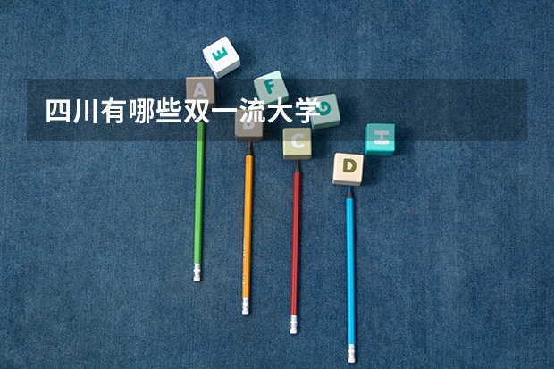 四川有哪些双一流大学
