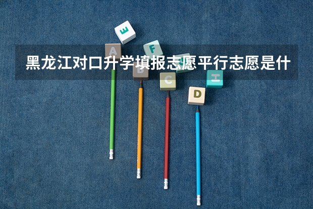 黑龙江对口升学填报志愿平行志愿是什么意思