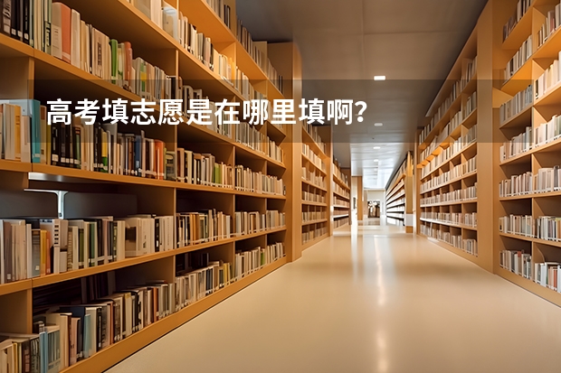 高考填志愿是在哪里填啊？