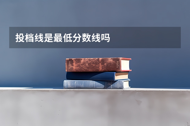 投档线是最低分数线吗
