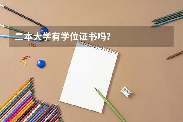 二本大学有学位证书吗？