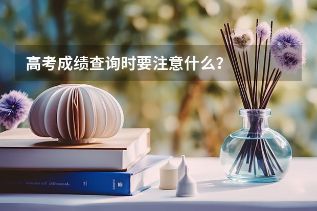 高考成绩查询时要注意什么？