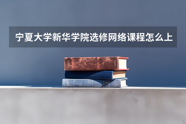 宁夏大学新华学院选修网络课程怎么上