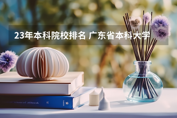 23年本科院校排名 广东省本科大学排名