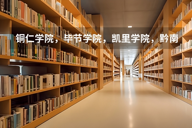 铜仁学院，毕节学院，凯里学院，黔南民族师范学院，哪个比较好