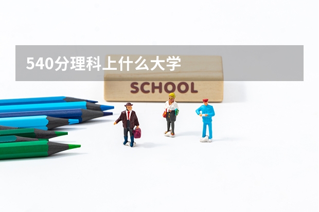540分理科上什么大学