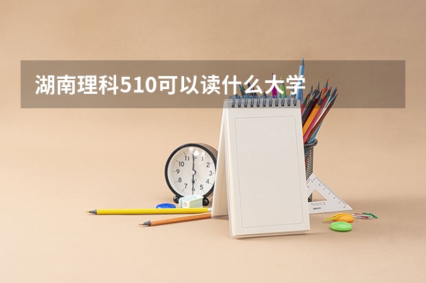 湖南理科510可以读什么大学