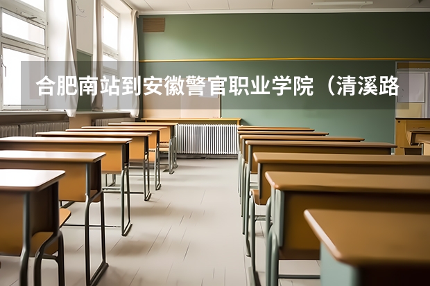 合肥南站到安徽警官职业学院（清溪路）怎么走