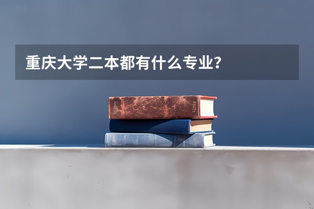 重庆大学二本都有什么专业？