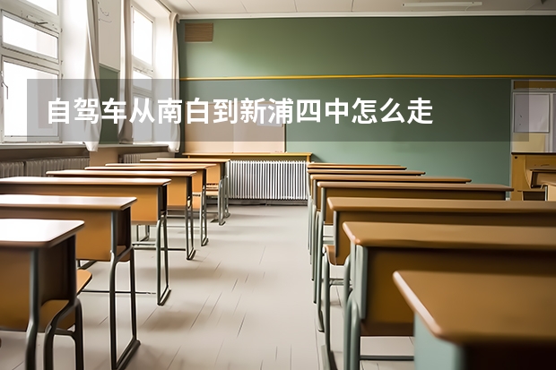 自驾车从南白到新浦四中怎么走