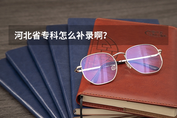 河北省专科怎么补录啊？