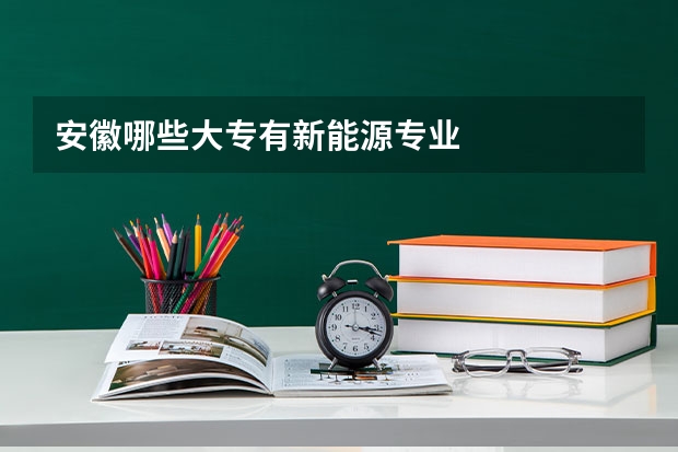 安徽哪些大专有新能源专业