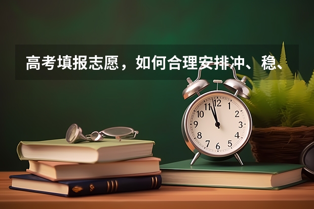 高考填报志愿，如何合理安排冲、稳、保三档？