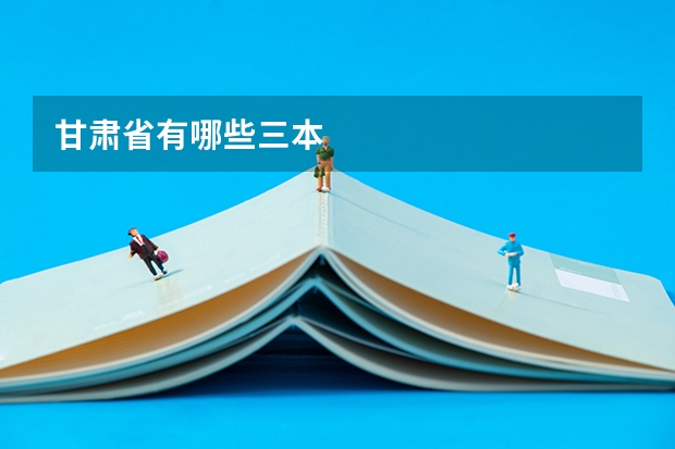 甘肃省有哪些三本