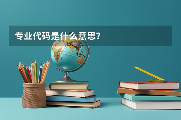 专业代码是什么意思？