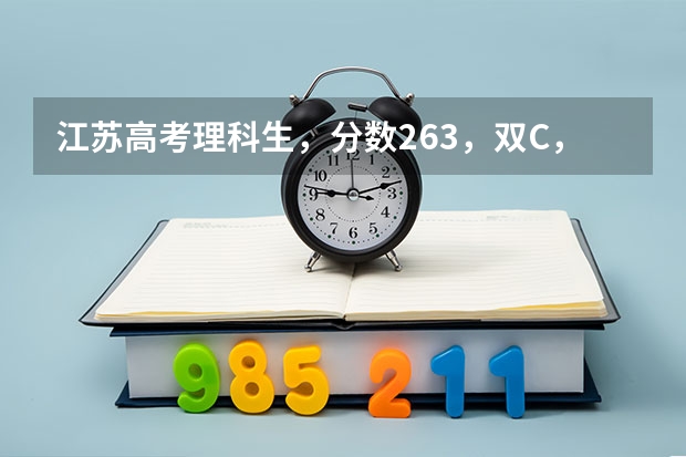 江苏高考理科生，分数263，双C，能上什么学校？