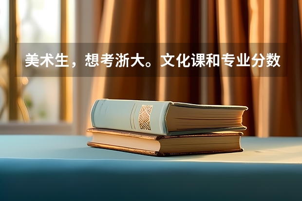 美术生，想考浙大。文化课和专业分数线各是多少？__山西省