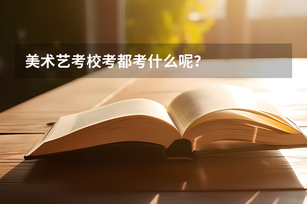 美术艺考校考都考什么呢？