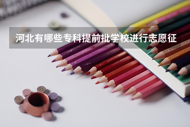 河北有哪些专科提前批学校进行志愿征集? 我说的是补录的昂~第一批我已经报了、没有过。别打广告昂!