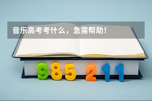 音乐高考考什么，急需帮助！