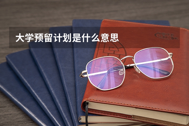 大学预留计划是什么意思