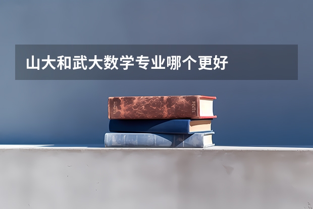 山大和武大数学专业哪个更好