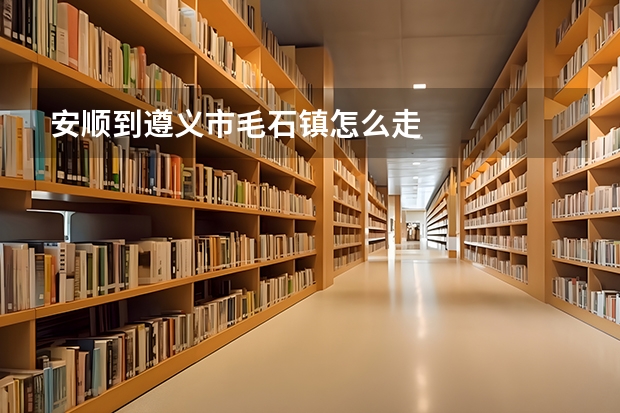 安顺到遵义市毛石镇怎么走