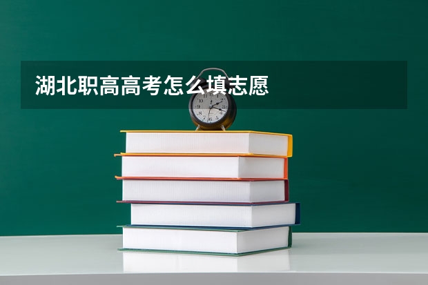 湖北职高高考怎么填志愿