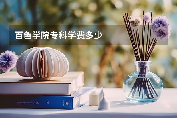 百色学院专科学费多少