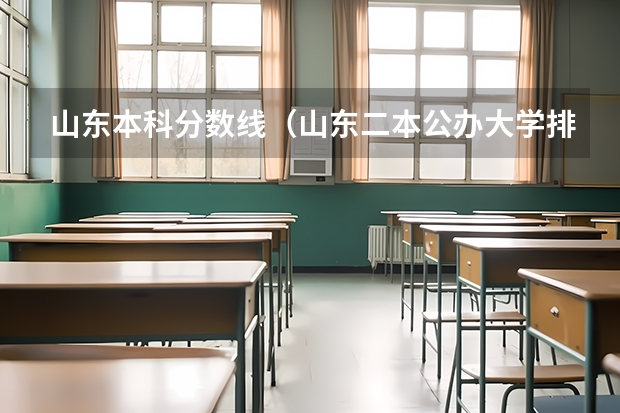山东本科分数线（山东二本公办大学排名及分数线）