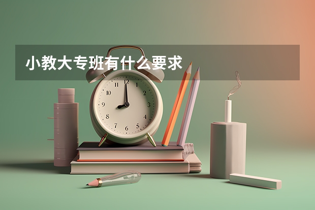 小教大专班有什么要求