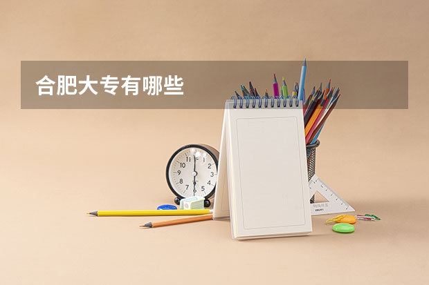 合肥大专有哪些