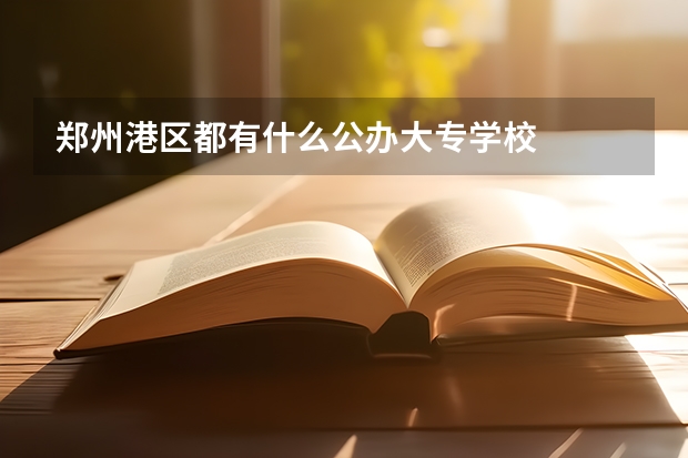 郑州港区都有什么公办大专学校