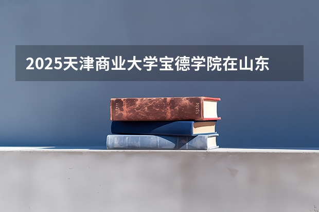 2025天津商业大学宝德学院在山东高考招生计划介绍