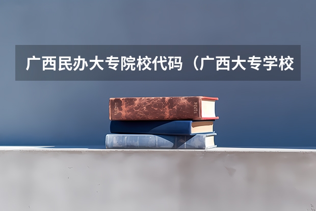 广西民办大专院校代码（广西大专学校）