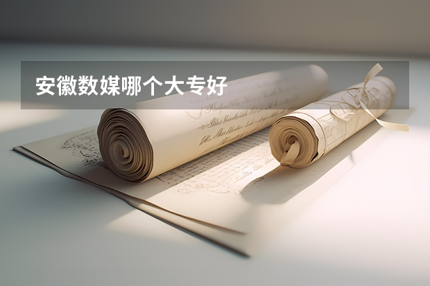 安徽数媒哪个大专好