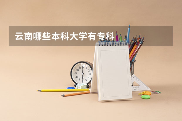 云南哪些本科大学有专科