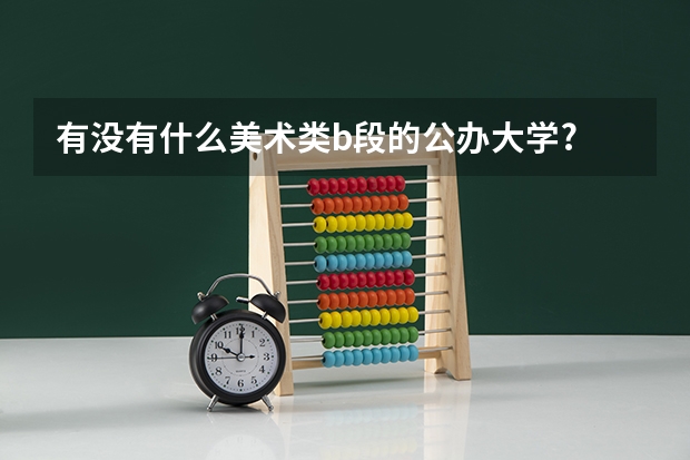 有没有什么美术类b段的公办大学?